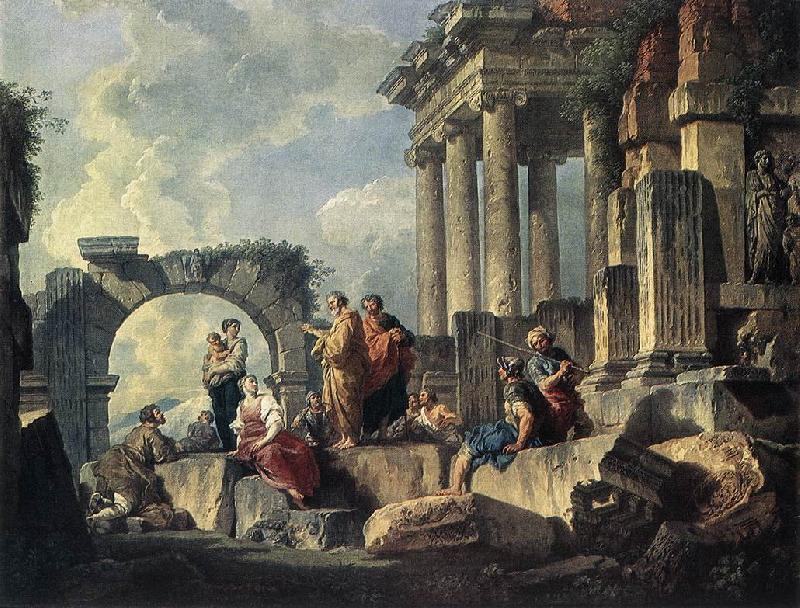 PANNINI, Giovanni Paolo Apostle Paul Preaching on the Ruins af